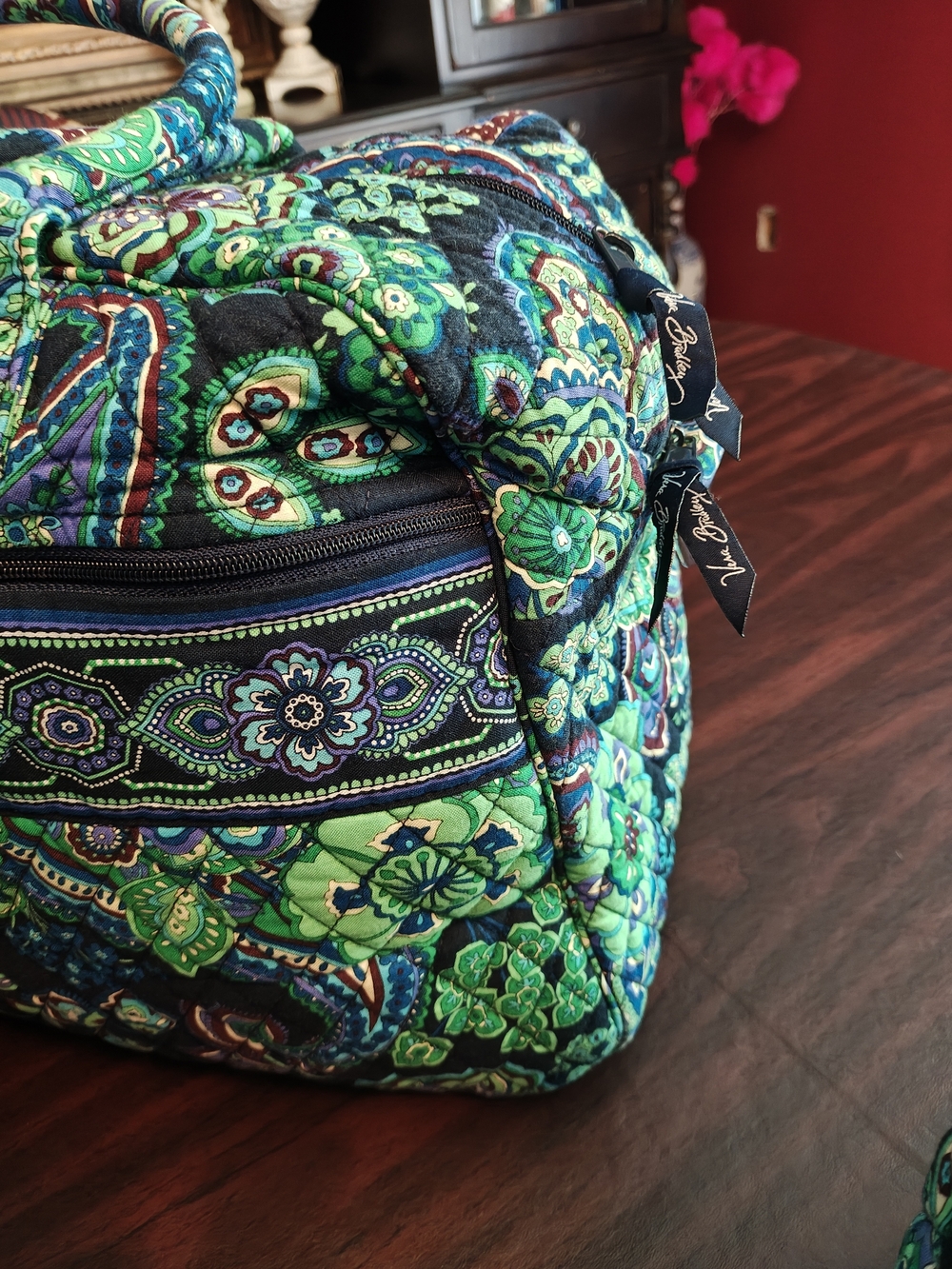 3 Piece Vera Bradley Blue Rhapsody Paisley Duffle Bags And Shoulder Bag - Picture 6 of 16